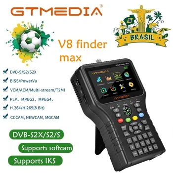 GTMEDIA Digital Signal Finder V8 Finder Максимален 4.3-инчов HD-екран, DVB-S/ S2/S2X H. 264 /H. 265 (8 бита) Satlink WS 6906 споразумение за свободна търговия-рецептор